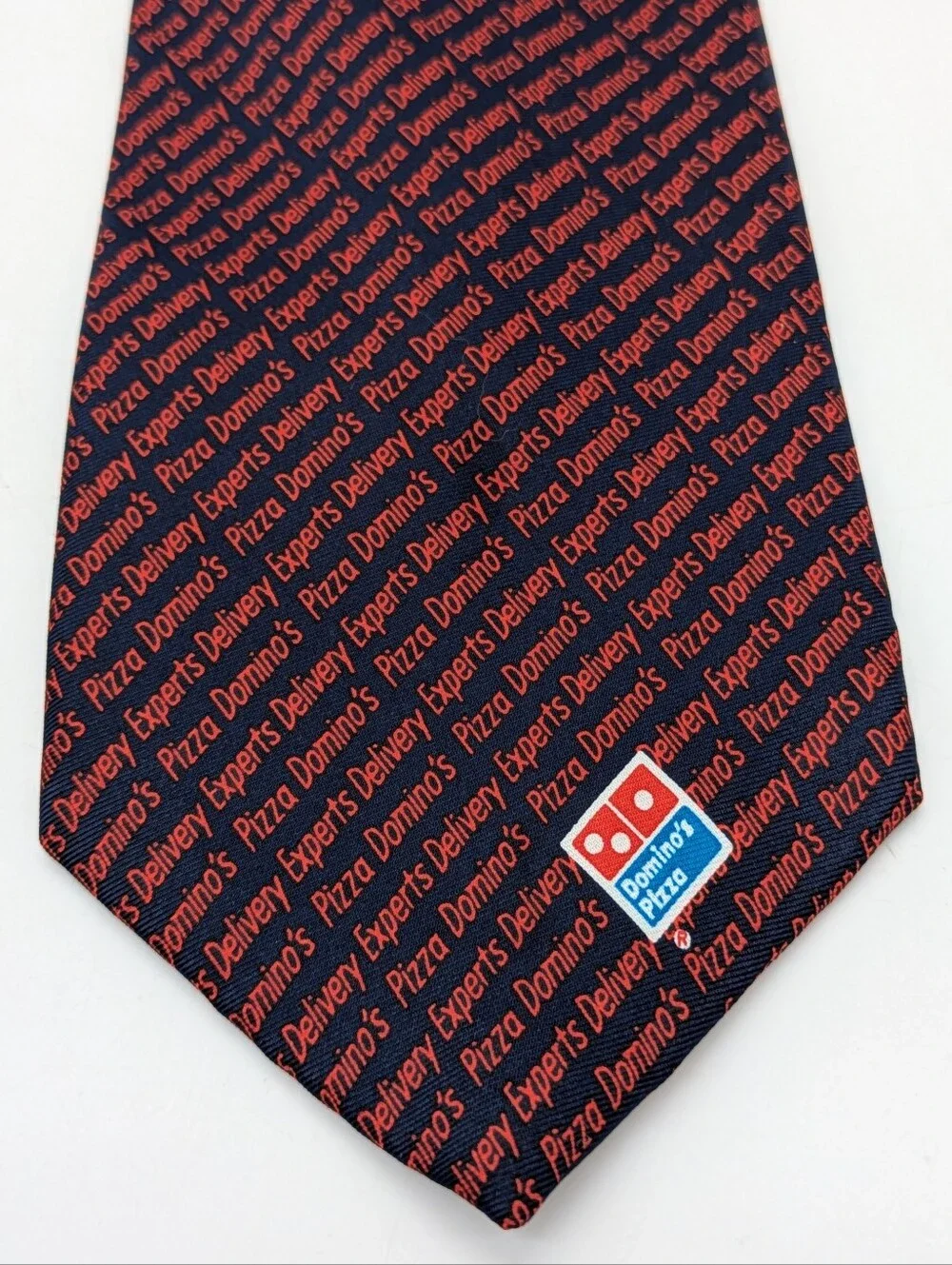Vintage Buffalo Bay Domino's Pizza Red Blue Tie